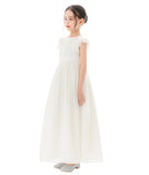 Ruffle Chiffon Flower Girl Dresses for Special Occasions Junior Pageants Communion Baptism Gowns 822