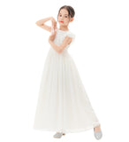 Ruffle Chiffon Flower Girl Dresses for Special Occasions Junior Pageants Communion Baptism Gowns 822