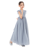 Ruffle Chiffon Flower Girl Dresses for Special Occasions Junior Pageants Communion Baptism Gowns 822