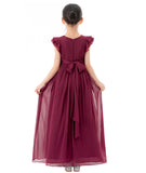 Ruffle Chiffon Flower Girl Dresses for Special Occasions Junior Pageants Communion Baptism Gowns 822