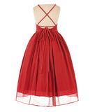 Criss-Cross Chiffon Flower Girl Dress Special Occasion Dresses Pageant Gown Junior Princess 191(2)