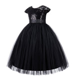Cap Sleeves Sequin Formal Flower Girl Dress Father Daughter Dance Recital Gown Birthday Party 211(2)