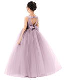 Satin Heart Cutout Tulle Flower Girl Dresses Pretty Princess Ballroom Dance Recital Junior Prom 247