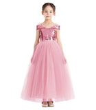 Off The Shoulder Sequin Flower Girl Dress Junior Pageant Gown Photoshoot Dresses for Toddlers 322