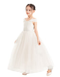 Off The Shoulder Sequin Flower Girl Dress Junior Pageant Gown Photoshoot Dresses for Toddlers 322