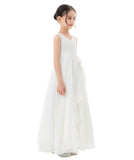 Ruffle Trim Chiffon Flower Girl Dress Pretty Princess Special Events Birthday Party Ballroom 324