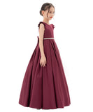 Satin V-Back Dress with Rhinestone for Special Occasions Beauty Pageants Junior Bridesmaids 326