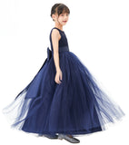 Illusion Lace Flower Girl Dress Communion Baptism Christening Ballroom Recital Evening Gown 331