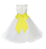 Ivory Formal Wedding Pageant Special Occasions Rattail Edge Tulle Flower Girl Dress 829S(4)