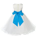 Ivory Formal Wedding Pageant Special Occasions Rattail Edge Tulle Flower Girl Dress 829S(4)