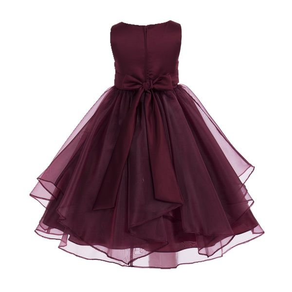 Sequin Ruffles Organza Flower Girl Dress Toddler Wedding Pageant Party Recital Special Event 012S(1)