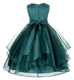 Sequin Ruffles Organza Flower Girl Dress Toddler Wedding Pageant Party Recital Special Event 012S(1)