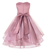 Sequin Ruffles Organza Flower Girl Dress Toddler Wedding Pageant Party Recital Special Event 012S(1)