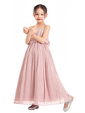 A-Line Ruffle Chiffon Flower Girl Dresses for Special Occasions Junior Pageant Princess Gown 192