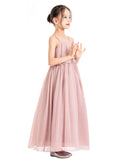 A-Line Ruffle Chiffon Flower Girl Dresses for Special Occasions Junior Pageant Princess Gown 192