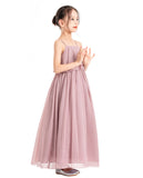 A-Line Ruffle Chiffon Flower Girl Dresses for Special Occasions Junior Pageant Princess Gown 192