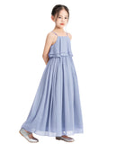 A-Line Ruffle Chiffon Flower Girl Dresses for Special Occasions Junior Pageant Princess Gown 192