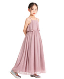A-Line Ruffle Chiffon Flower Girl Dresses for Special Occasions Junior Pageant Princess Gown 192