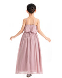 A-Line Ruffle Chiffon Flower Girl Dresses for Special Occasions Junior Pageant Princess Gown 192