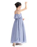 A-Line Ruffle Chiffon Flower Girl Dresses for Special Occasions Junior Pageant Princess Gown 192
