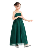 A-Line Ruffle Chiffon Flower Girl Dresses for Special Occasions Junior Pageant Princess Gown 192