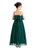 A-Line Ruffle Chiffon Flower Girl Dresses for Special Occasions Junior Pageant Princess Gown 192
