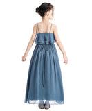 A-Line Ruffle Chiffon Flower Girl Dresses for Special Occasions Junior Pageant Princess Gown 192