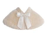 Faux Fur Junior Flower Girl Shrug Princess Capelet Dress Cover-up Beauty Pageants Formal Party