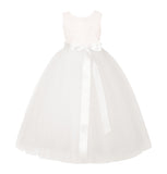 Sequins Heart Cutout Tulle Flower Girl Dress Junior Beauty Pageant Holiday Special Occasions 172seq(2)