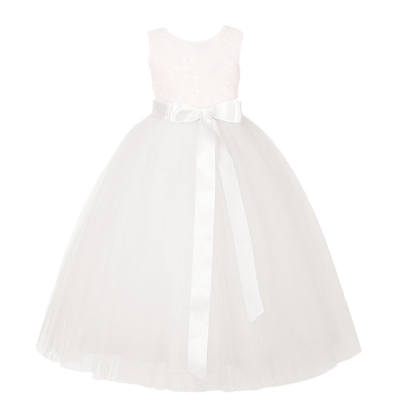 Sequins Heart Cutout Tulle Flower Girl Dress Junior Beauty Pageant Holiday Special Occasions 172seq(2)