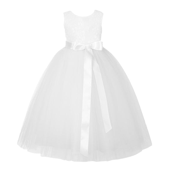 Sequins Heart Cutout Tulle Flower Girl Dress Junior Beauty Pageant Holiday Special Occasions 172seq(2)