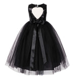 Sequins Heart Cutout Tulle Flower Girl Dress Junior Beauty Pageant Holiday Special Occasions 172seq(1)