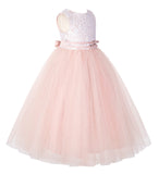 Lace Tulle Tutu Flower Girl Dress Ceremonial Gown Junior Pageant Dress Ballroom Gown 188