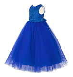 Lace Tulle Tutu Flower Girl Dress Ceremonial Gown Junior Pageant Dress Ballroom Gown 188