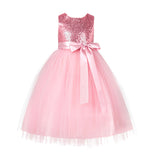 Sequins Heart Cutout Tulle Flower Girl Dress Junior Beauty Pageant Holiday Special Occasions 172seq(2)