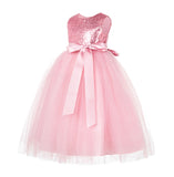 Sequins Heart Cutout Tulle Flower Girl Dress Junior Beauty Pageant Holiday Special Occasions 172seq(2)