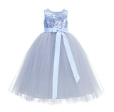 Sequins Heart Cutout Tulle Flower Girl Dress Junior Beauty Pageant Holiday Special Occasions 172seq(2)