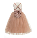 Crossed Straps A-Line Flower Girl Dress Junior Bridesmaid Dresses Formal Special Occasions 177(1)