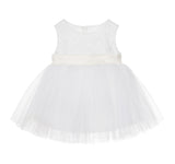 Ivory Lace Heart Cutout Junior Flower Girl Dress Mini Bride Wedding Reception Communion Baptism BB1