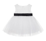 Ivory Lace Heart Cutout Junior Flower Girl Dress Mini Bride Wedding Reception Communion Baptism BB1