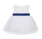 White Lace Heart Cutout Junior Flower Girl Dress Mini Bride Wedding Reception Communion Baptism BB1