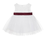 Ivory Lace Heart Cutout Junior Flower Girl Dress Mini Bride Wedding Reception Communion Baptism BB1