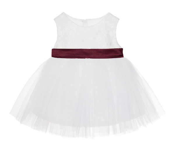 Ivory Lace Heart Cutout Junior Flower Girl Dress Mini Bride Wedding Reception Communion Baptism BB1