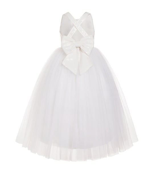 Crossed Straps A-Line Flower Girl Dress Junior Bridesmaid Dresses Formal Special Occasions 177(1)