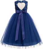 Sequins Heart Cutout Tulle Flower Girl Dress Junior Beauty Pageant Holiday Special Occasions 172seq(1)