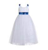 Sweetheart Neck Crossed Straps A-Line Flower Girl Dress Junior Pageant Mini Bride Recital Easter 173