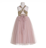 Sweetheart Neck Crossed Straps A-Line Flower Girl Dress Junior Pageant Mini Bride Recital Easter 173