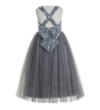 Crossed Straps A-Line Flower Girl Dress Junior Bridesmaid Dresses Formal Special Occasions 177(1)