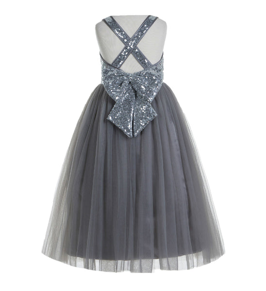 Crossed Straps A-Line Flower Girl Dress Junior Bridesmaid Dresses Formal Special Occasions 177(1)