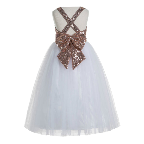 Crossed Straps A-Line Flower Girl Dress Junior Bridesmaid Dresses Formal Special Occasions 177(1)